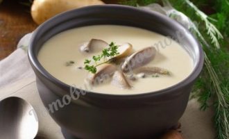 Крем-суп из картофеля и белых грибов